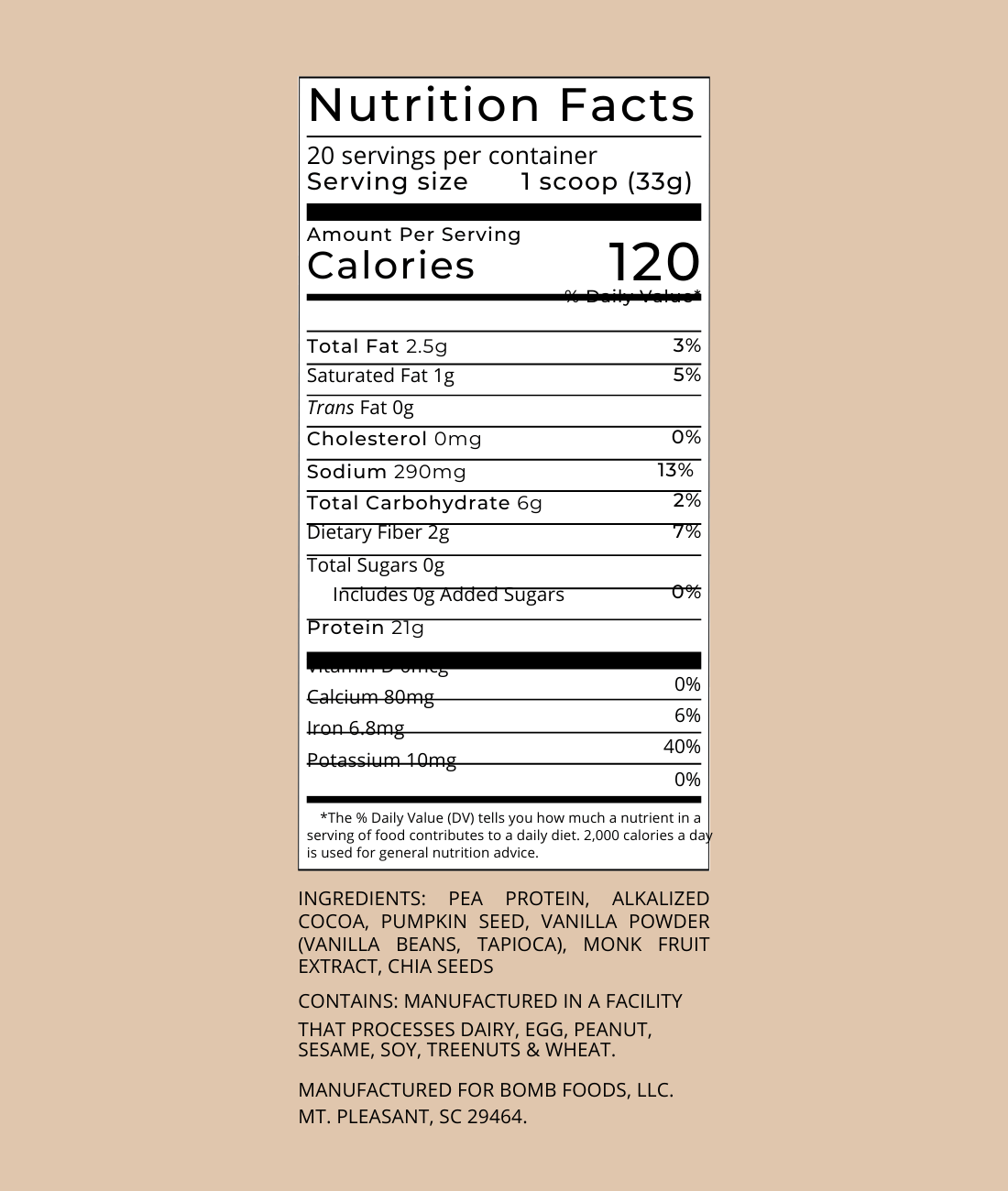 Chocolate Bomb Plant Protein