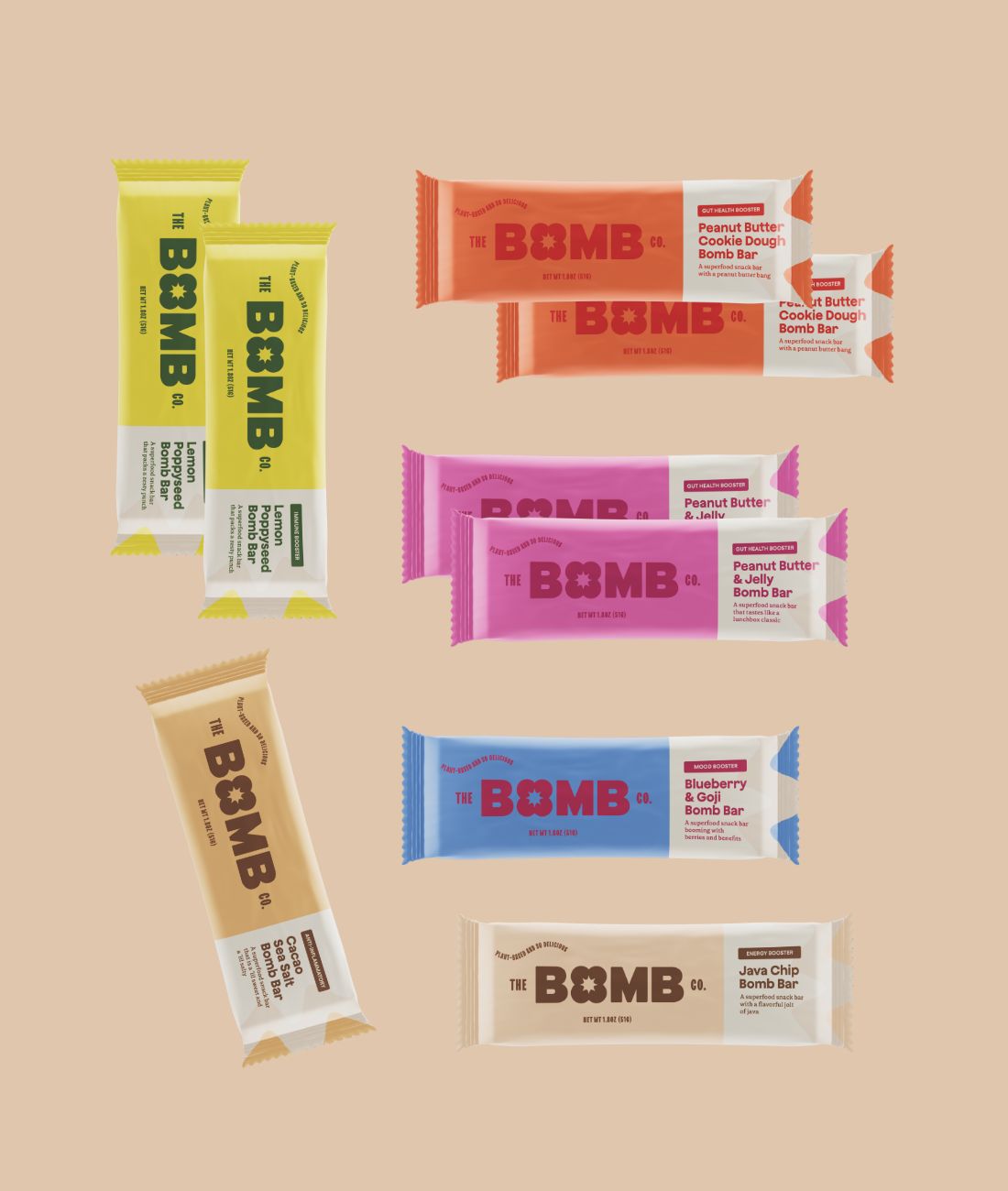 Blender Bombs Bomb Bar | Superfood Meal Replacement Bar | Plant-Based |  Filled with Berries, Nuts and Health Benefits | High in Fiber + Omega 3s 