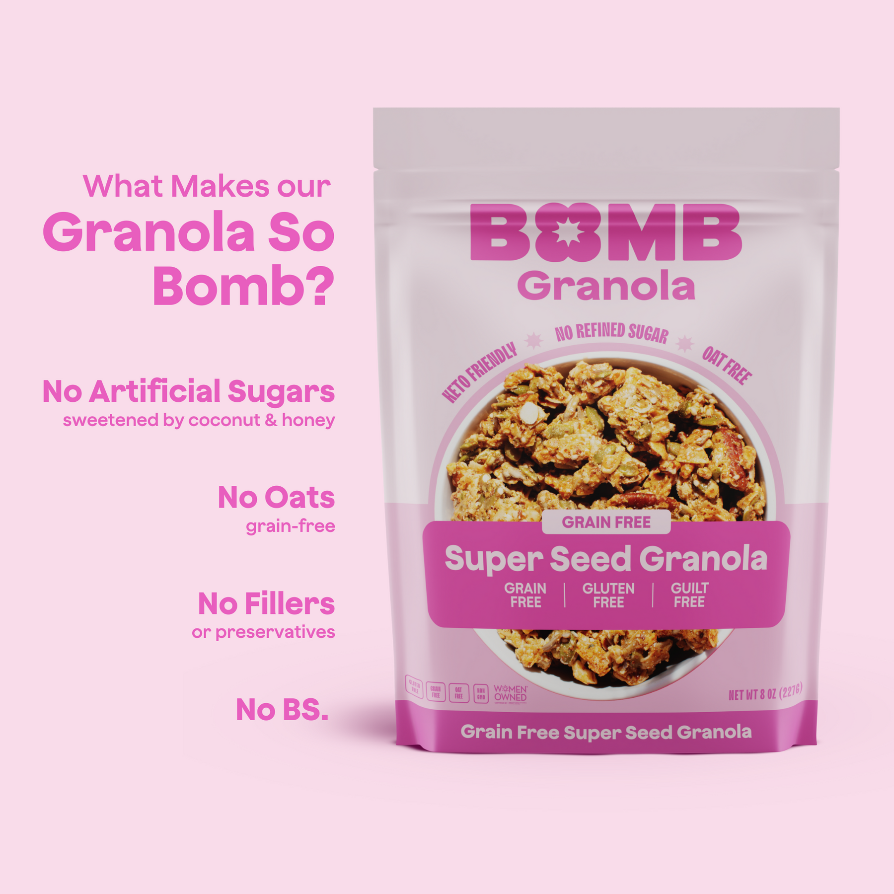 Super Seed Granola, 8oz - 4 Packs