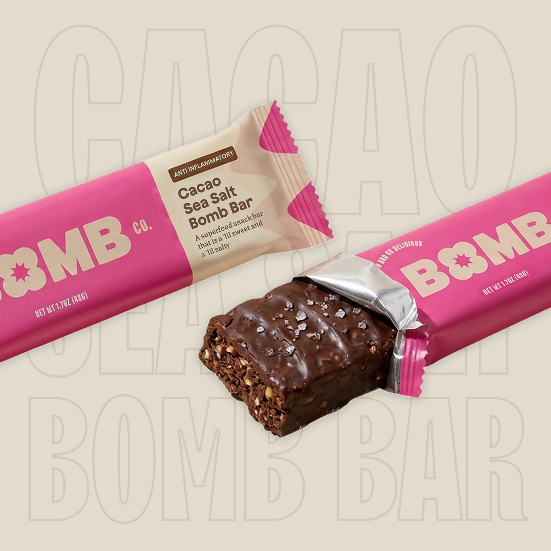 Cacao Sea Salt Bomb Bar - 2 Boxes