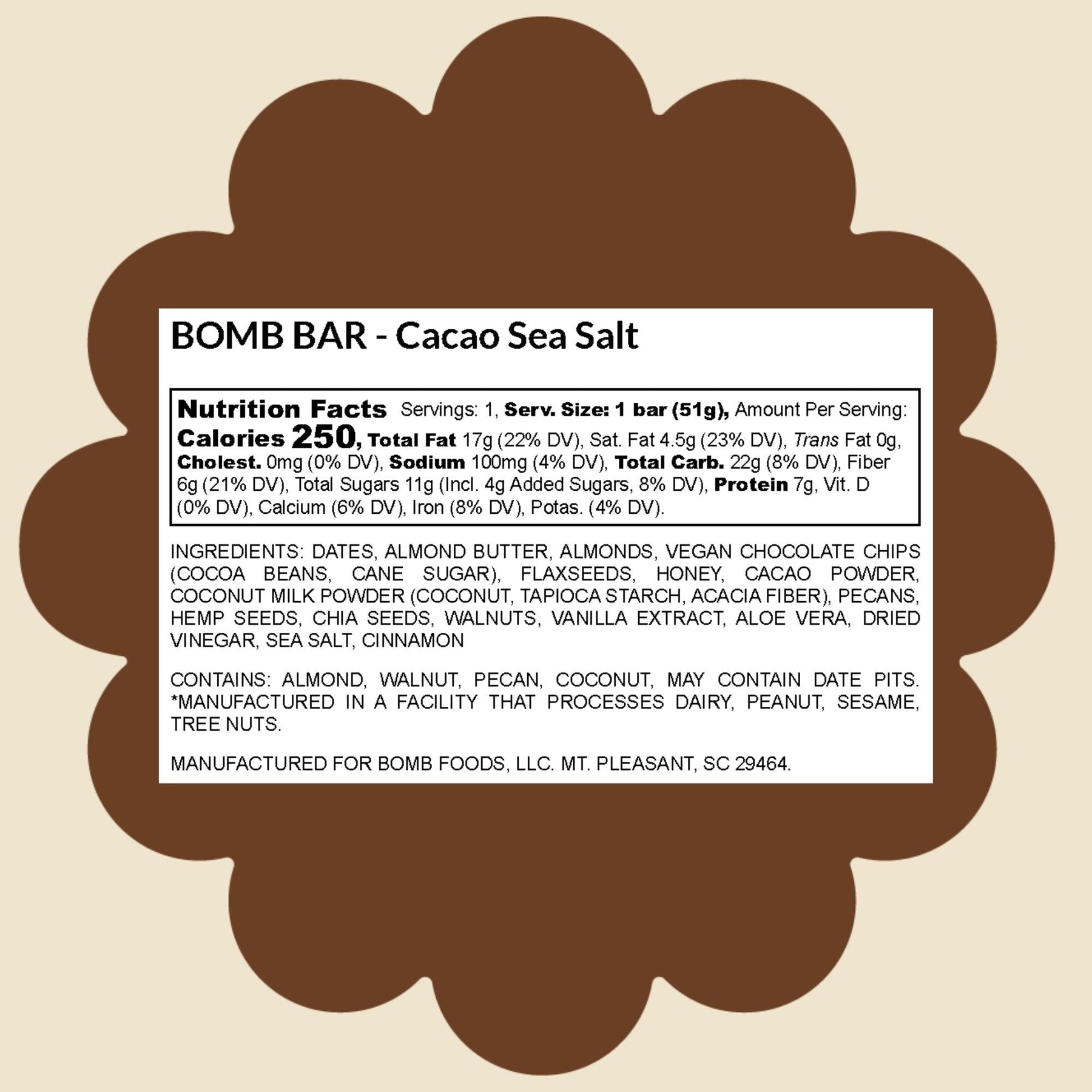 Cacao Sea Salt Bomb Bar 9pk