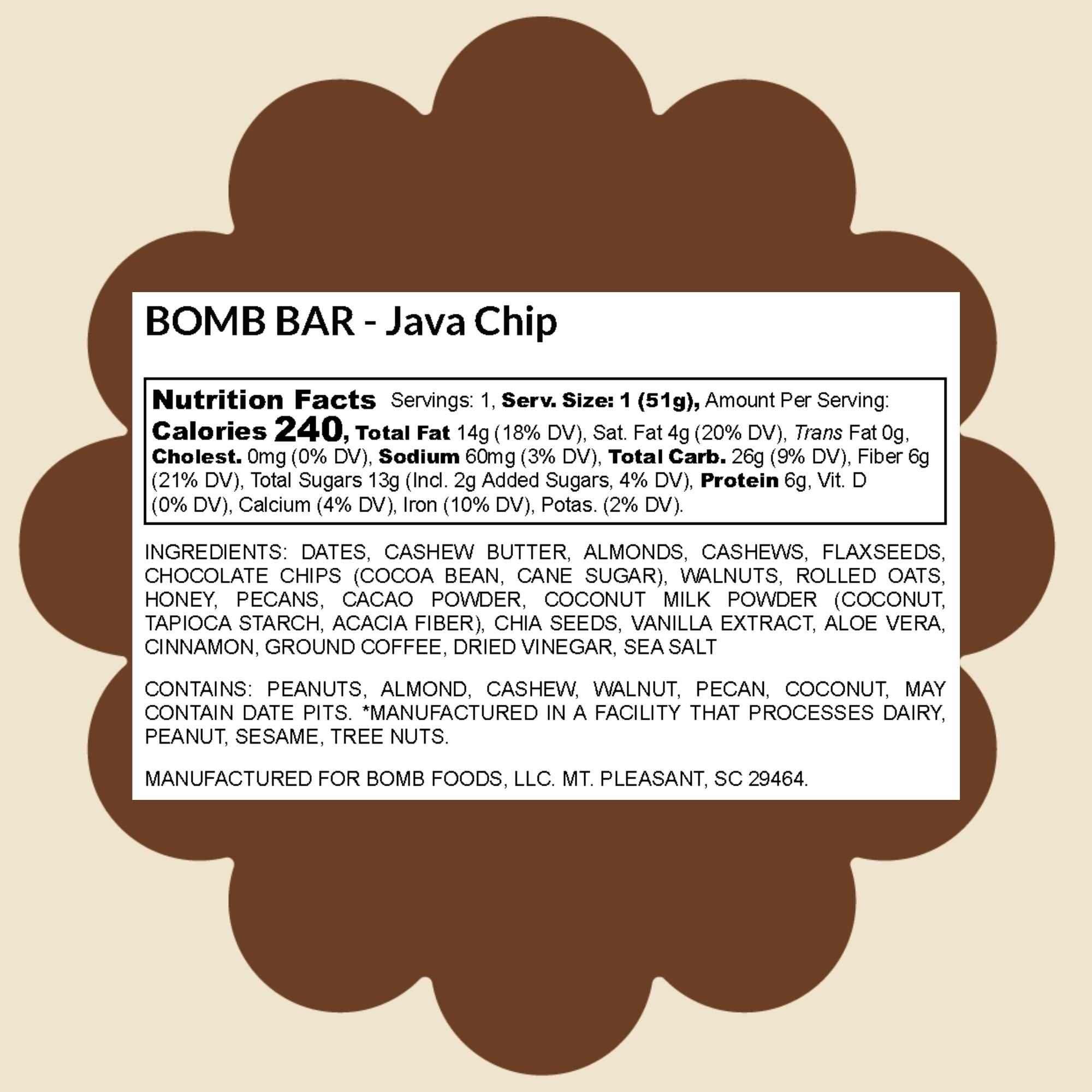 Java chip outlet ingredients