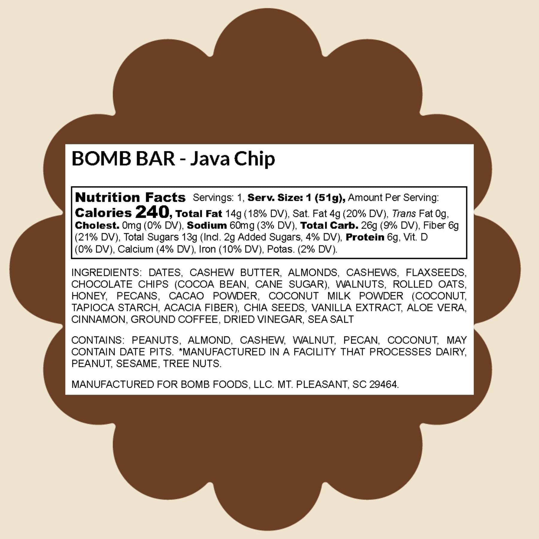 Java Chip Bomb Bar