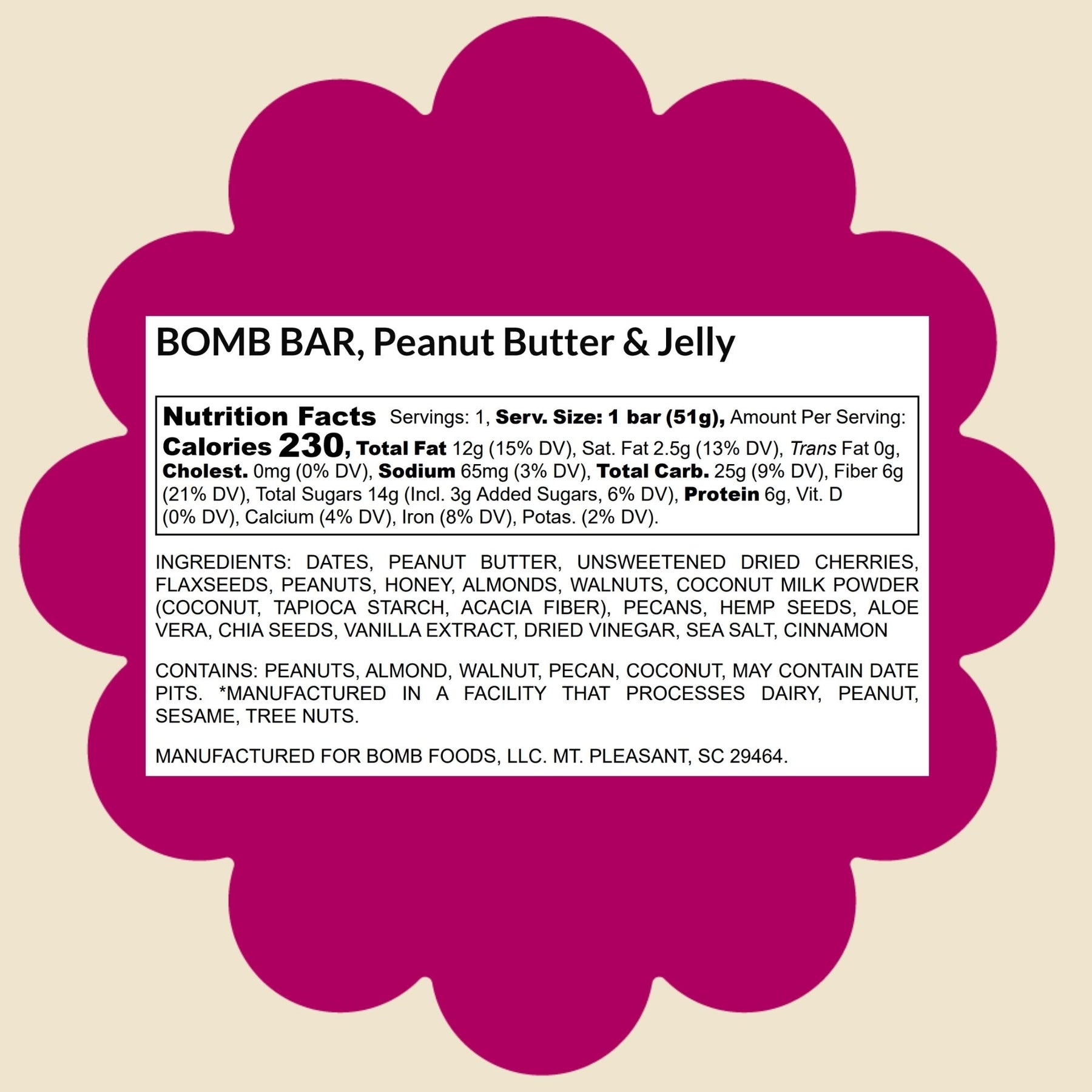 Peanut Butter & Jelly Bomb Bar