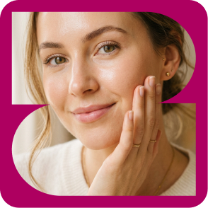 Woman applying skincare